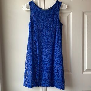 Blue lace dress